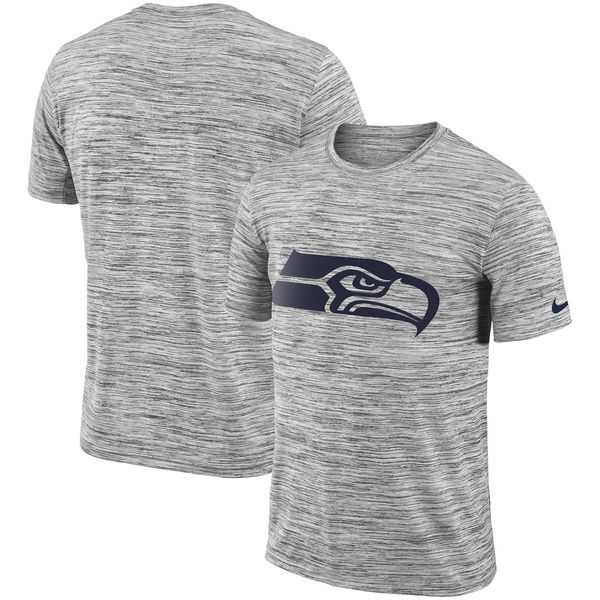 Seattle Seahawks Nike Heathered Black Sideline Legend Velocity Travel Performance T-Shirt